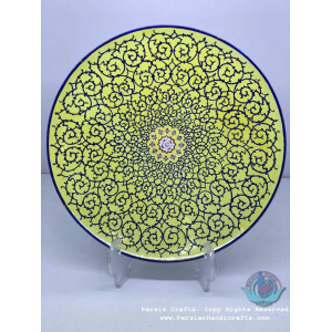 Enamel (Minakari) Wall Hanging Plate - PE1027-Persian Handicrafts