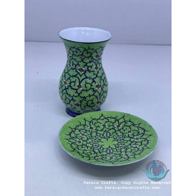 Enamel (Minakari) Tea Cup & Saucer - PE1040 Enamel (Minakari) Tea Cup & Saucer - PE1040