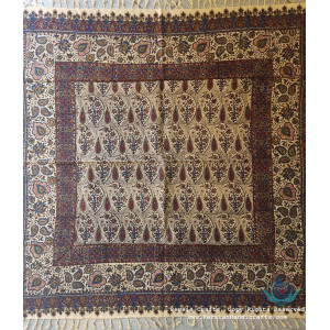 Hand Printed Ghalamkar Tablecloth - PGH1009-Persian Handicrafts