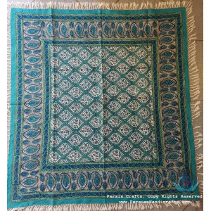 Hand Printed Ghalamkar Tablecloth - PGH1017-Persian Handicrafts