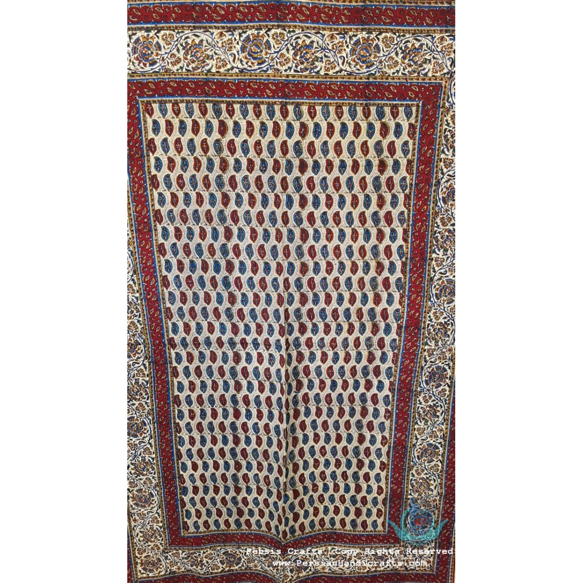 Hand Printed Ghalamkar Tablecloth - PGH1022-Persian Handicrafts