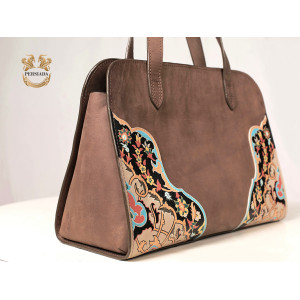 Handmade Satchel Bag | Hand Painted on Leather | PHB101-Persian Handicrafts
