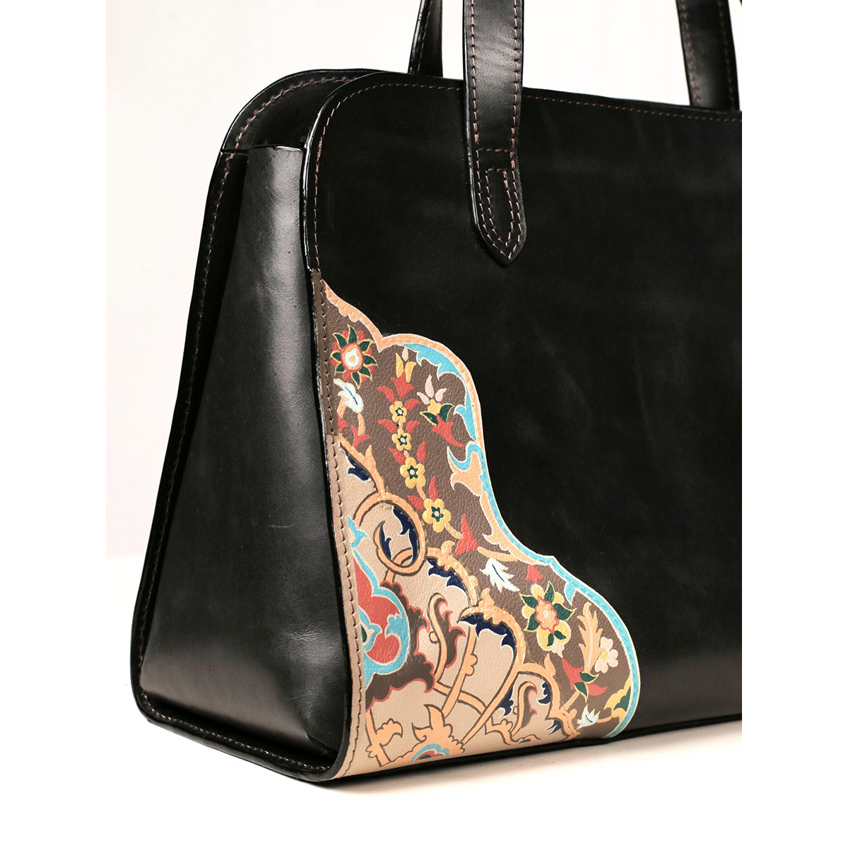 Handmade Satchel Bag | Hand Painted on Leather | PHB102-Persian Handicrafts