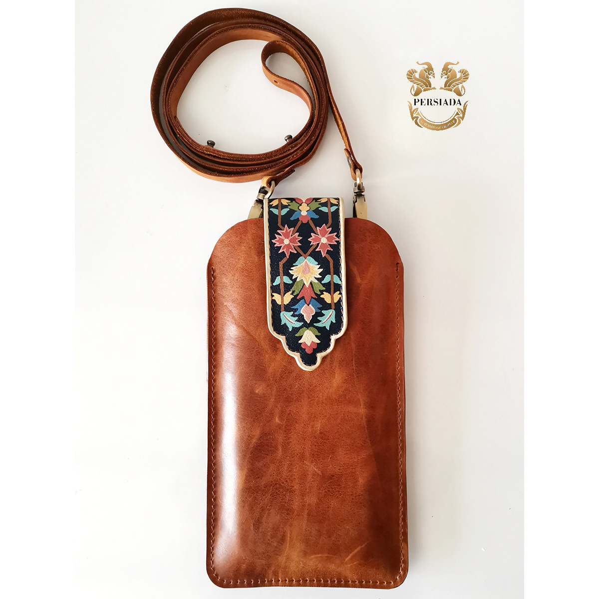 Handmade Saddle bag | Hand Painted on Leather | PHB105-Persian Handicrafts