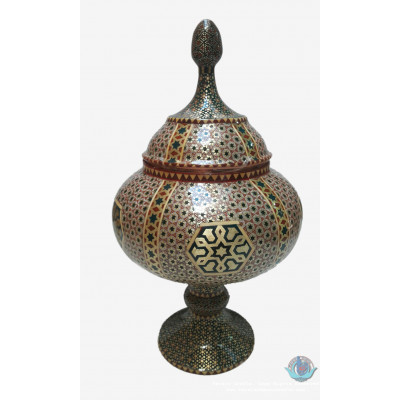 Khatam Marquetry Pedestal Dish - PKH1024 Khatam Marquetry Pedestal Dish - PKH1024