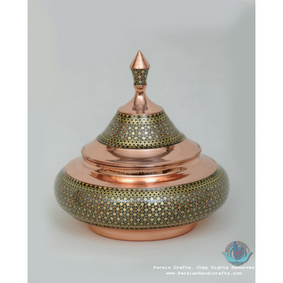 Khatam on Copper Candy Bowl Dish - PKH1030