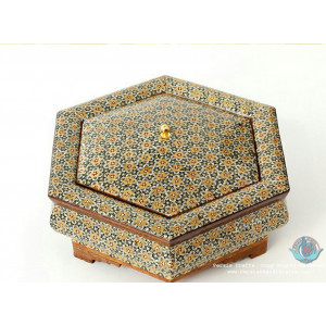 Khatam Wood Marquetry Candy Box - PKH1037-Persian Handicrafts