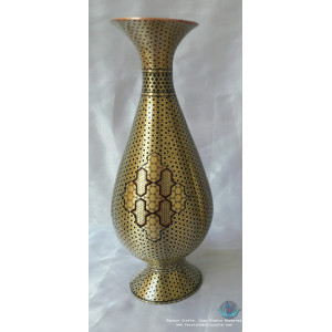 Privileged Khatam Marquetry Flower Vase & Pedestal Dish Set - PKH1042-Persian Handicrafts