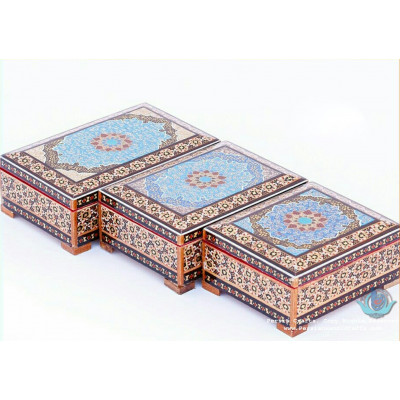 Khatam Wood Marquetry Jewelry Box Set - PKH1044 Khatam Wood Marquetry Jewelry Box Set - PKH1044