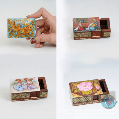 Khatam Wood Marquetry Jewelry Box - PKH1045