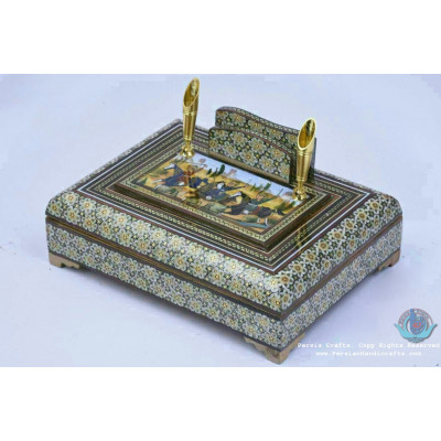 Classical Design Khatam Marquetry Pen Holder - PKH1048 Classical Design Khatam Marquetry Pen Holder - PKH1048