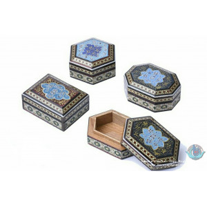 Khatam Wood Marquetry Jewelry Box - PKH1049-Persian Handicrafts