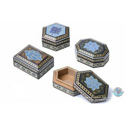 Khatam Wood Marquetry Jewelry Box - PKH1049 Khatam Wood Marquetry Jewelry Box - PKH1049