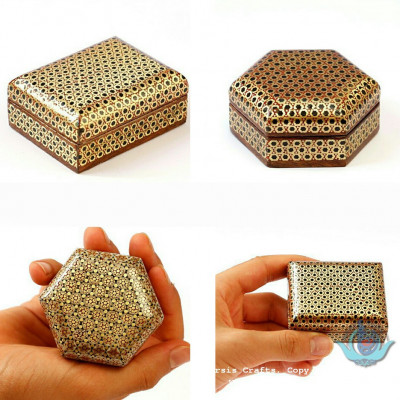 Khatam Wood Marquetry Jewelry Box - PKH1050