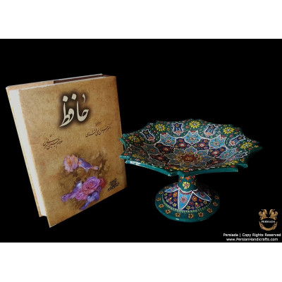 Pedestal Platter Persian Enamel on Pottery | HPM500