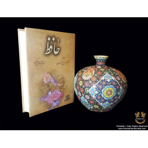 Flower Vase Persian Enamel on Pottery | HPM504-Persian Handicrafts