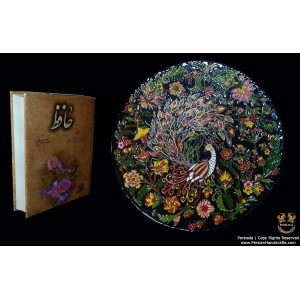 Wall Plate Persian Enamel on Pottery | HPM506-Persian Handicrafts