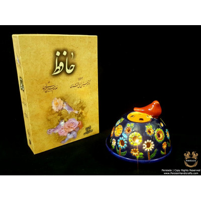 Tea Light Candleholder Persian Enamel on Pottery | HPM510