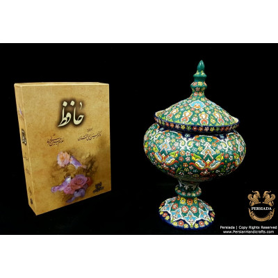 Pedestal Dish Persian Enamel on Pottery | HPM528