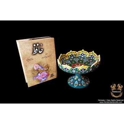 Pedestal Platter Persian Enamel on Pottery | HPM532