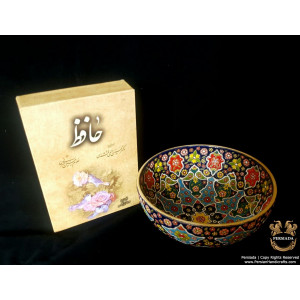 Bowl Persian Enamel on Pottery | HPM533-Persian Handicrafts