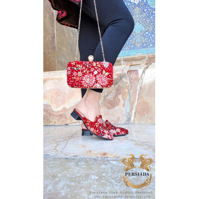 Bag Shoes Set | Kurdish Handmade Sekhmeh Needlework | HWN1001 Bag Shoes Set | Kurdish Handmade Sekhmeh Needlework | HWN1001