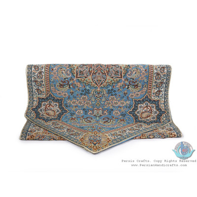 Termeh Turquoise Color Qulited Runner Tablecloth - HT3901