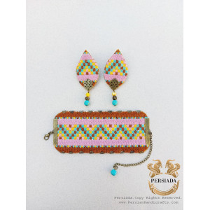 Bracelet Earrings Set | Balouch Needlework | PHW2008-Persiada Persian Handicrafts