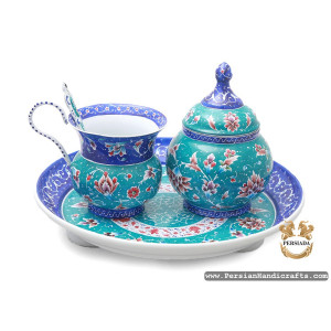Tea Sugar Set | Hand Painted Enamel Minakari | HE7101-Persian Handicrafts