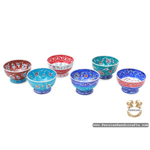 Haft Sin Bowl Set | Hand Painted Enamel Minakari | HE7102-Persian Handicrafts