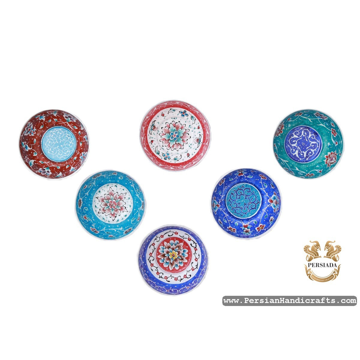 Haft Sin Bowl Set | Hand Painted Enamel Minakari | HE7102 | Persiada
