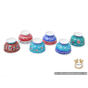 Haft Sin Bowl Set | Hand Painted Enamel Minakari | HE7102-Persian Handicrafts