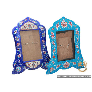 Photo Frame Set | Hand Painted Enamel Minakari | HE7104-Persian Handicrafts