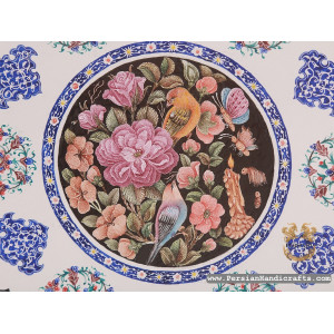 Wall Plate | Flower & Bird Enamel Minakari | HE7106 | Persiada