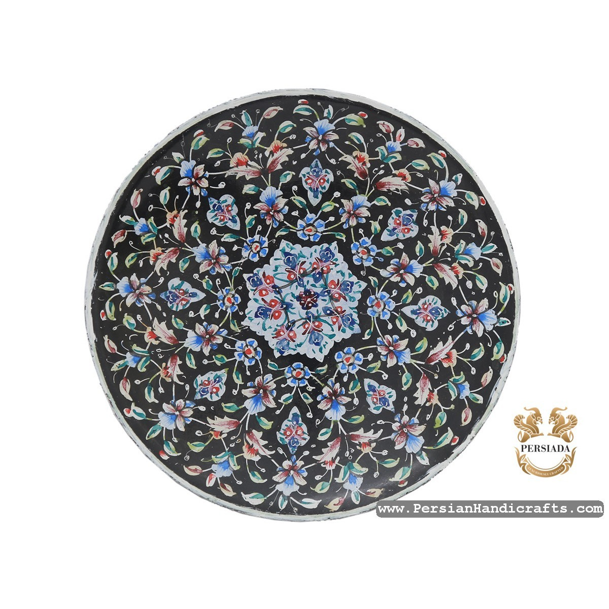 Wall Plate Set | Hand Painted Enamel Minakari | HE7115-Persian Handicrafts