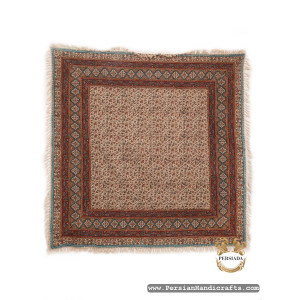 Square Tablecloth | Hand Printed Ghalamkar | HGH7101-Persian Handicrafts