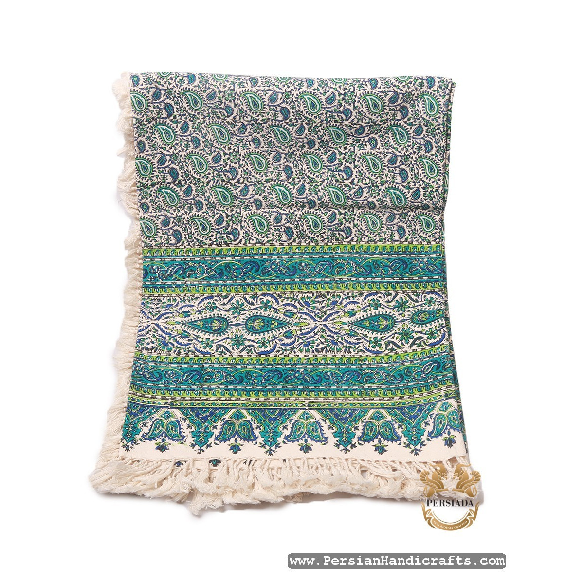 Square Tablecloth | Hand Printed Ghalamkar | HGH7102-Persian Handicrafts