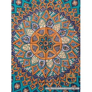 Rectangle Tablecloth | Hand Printed Ghalamkar | HGH7109-Persian Handicrafts
