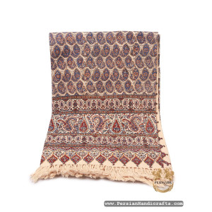 Bedspread Or Tablecloth | Hand Printed Ghalamkar | HGH7113-Persian Handicrafts