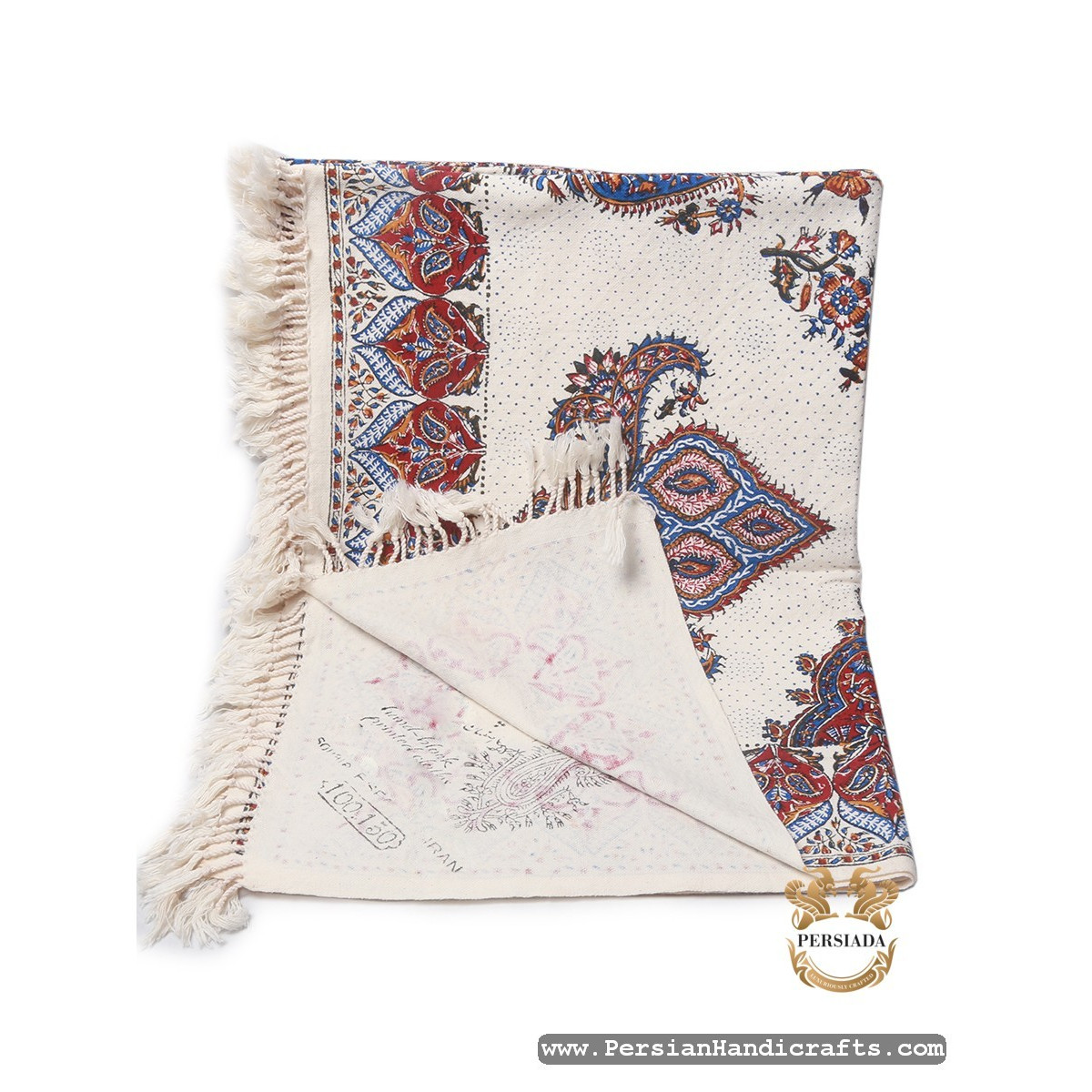 Rectangle Tablecloth | Hand Printed Ghalamkar | HGH7118-Persian Handicrafts