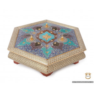 Candy Dish | In & Out Khatam Marquetry | HKH7101-Persian Handicrafts
