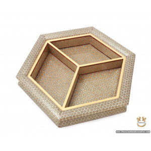 Candy Dish | In & Out Khatam Marquetry | HKH7101-Persian Handicrafts