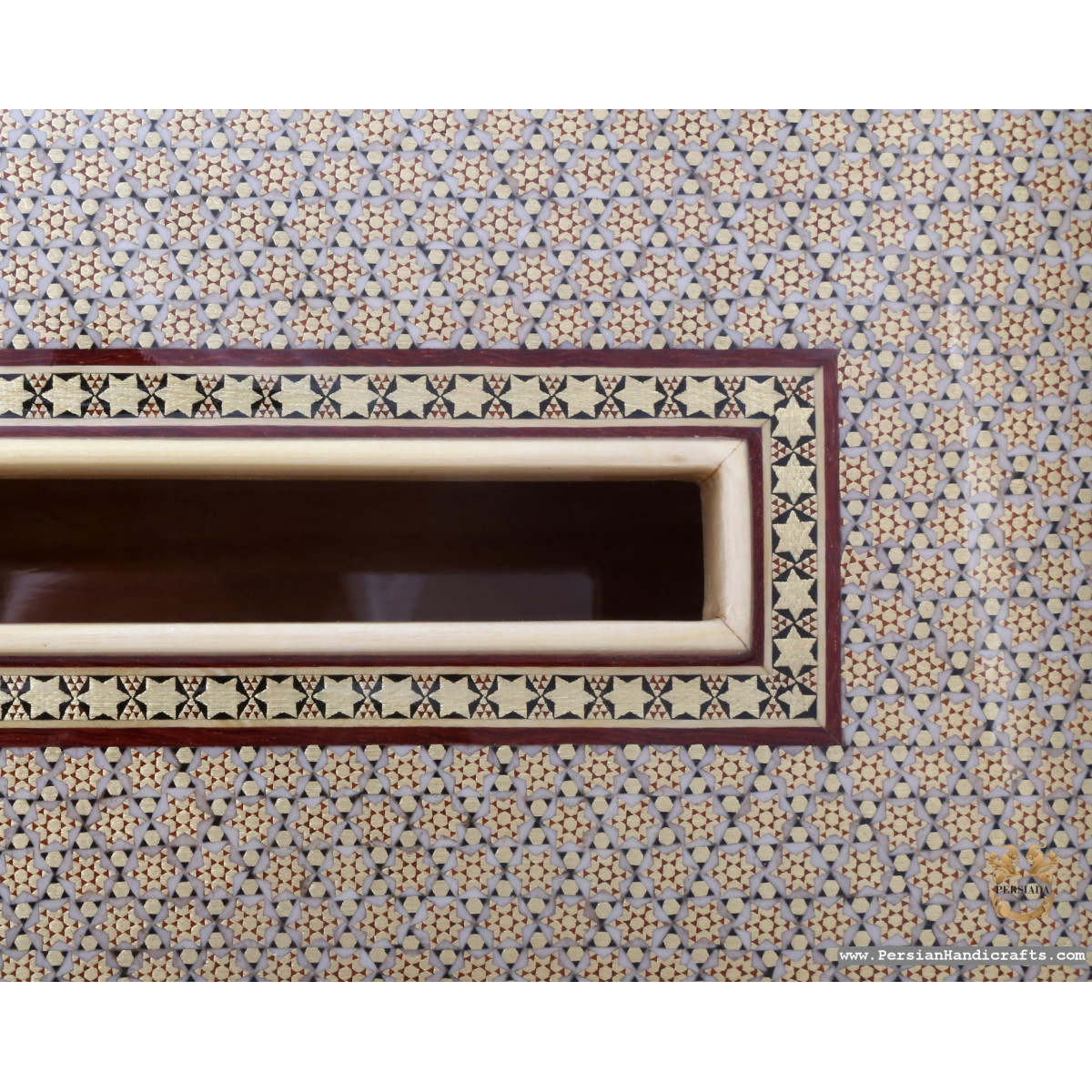 Tissue Box | Classy Khatam Marquetry | HKH7103-Persian Handicrafts