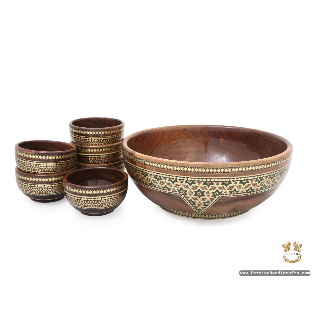 Bowl Set | Classy Khatam Marquetry | HKH7104-Persian Handicrafts