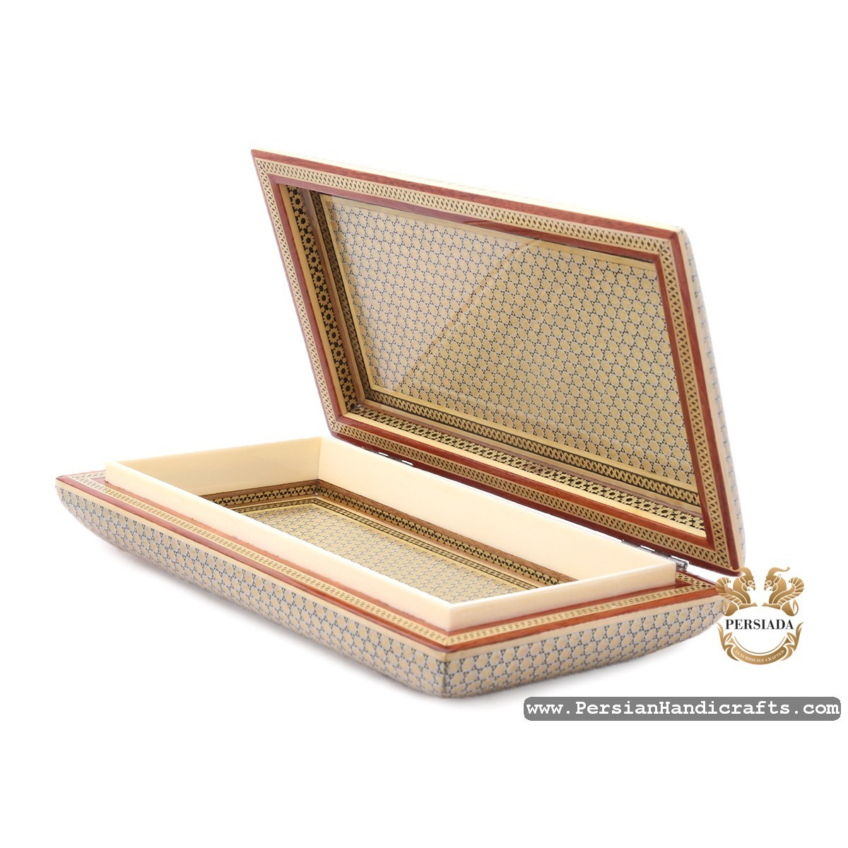 Luxury Jewellery Box | In & Out Khatam Marquetry | HKH7108-Persian Handicrafts