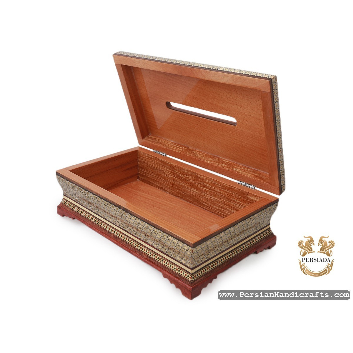 Tissue Box | Classy Khatam Marquetry | HKH7112-Persian Handicrafts