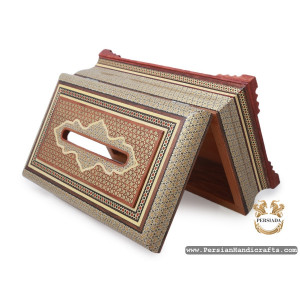 Tissue Box | Classy Khatam Marquetry | HKH7112-Persian Handicrafts