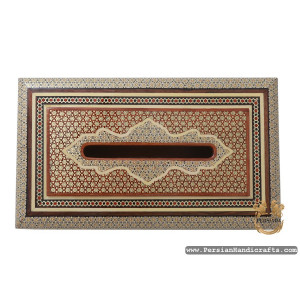 Tissue Box | Classy Khatam Marquetry | HKH7112-Persian Handicrafts