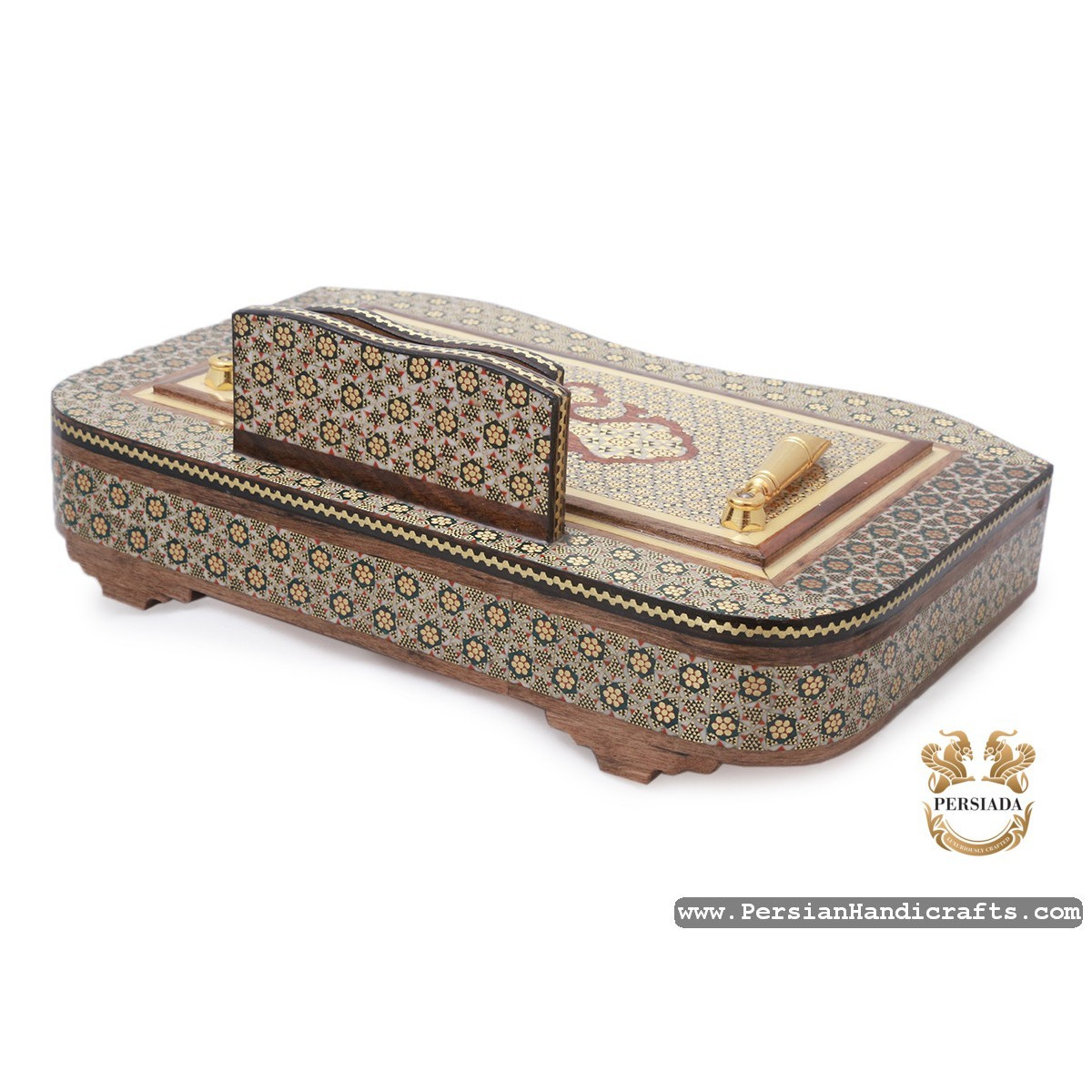 Pen Holder Letter Sorter | Classy Khatam Marquetry | HKH7115-Persian Handicrafts