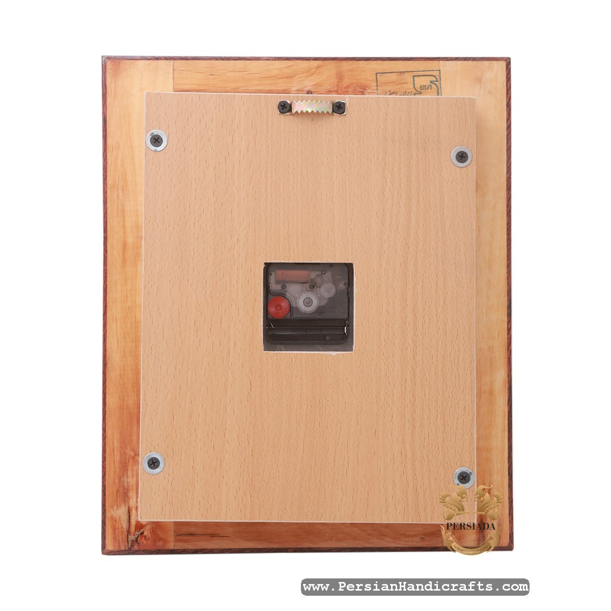 Minakari Clock Khatam Frame | Enamel On Marquetry | HKH7119 | Persiada